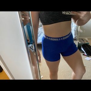 Blue under armour spandex